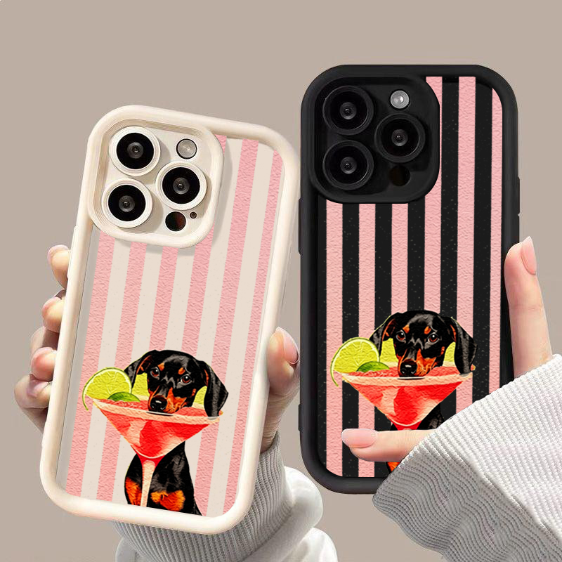 Phone Cases Xiaomi 14T - Cute Dog Striped Print Shockproof Phone