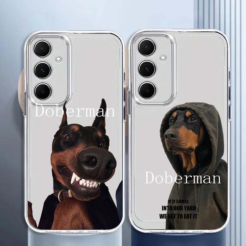 Phone Cases Samsung A14 - Black Dog Pattern Design For Samsung