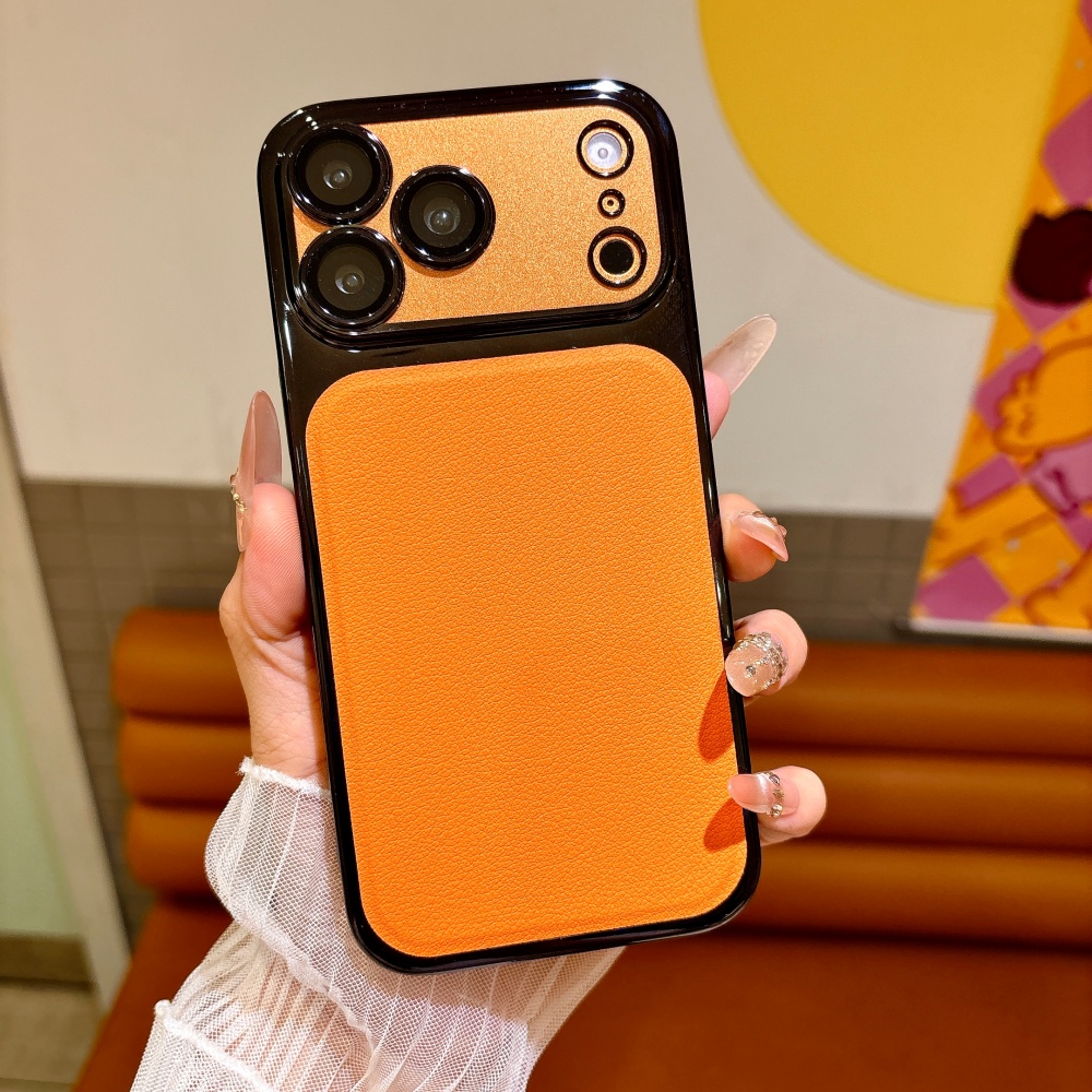 Luxury Solid Color PU Leather  - Luxury Plating Case recension och pris