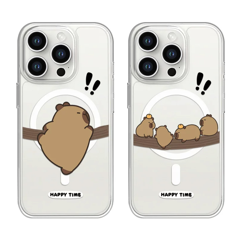 Cute Funny Tree Climbing Capib - Phone Cases Quirky recension och pris