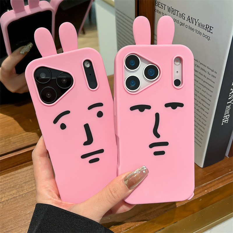 Kawaii 3D Funny Cartoon Pink E - Phone Cases Quirky recension och pris