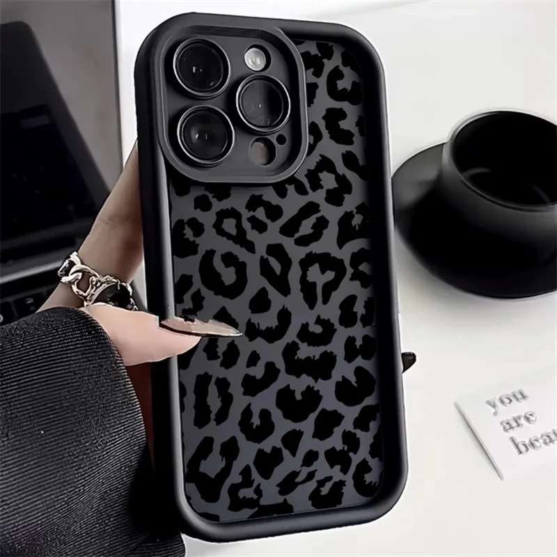 Black Leopard Print Pattern Si - Phone Cases Dior recension och pris