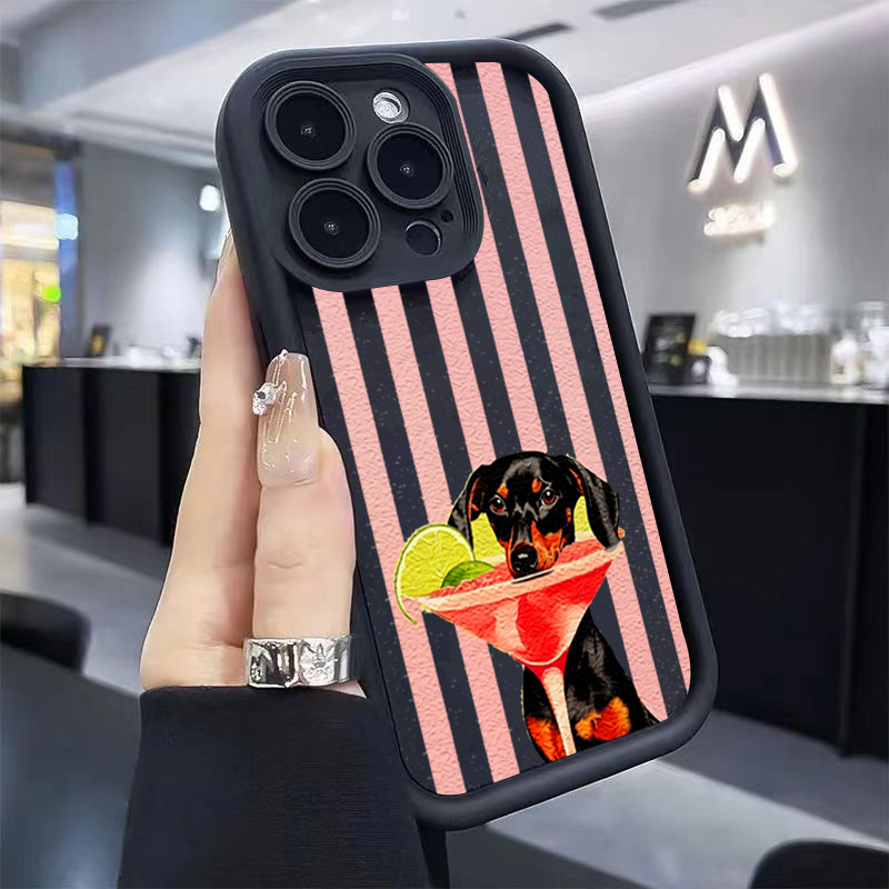 Cute Dog Striped Print Shockpr - Phone Cases Xiaomi 14T recension och pris