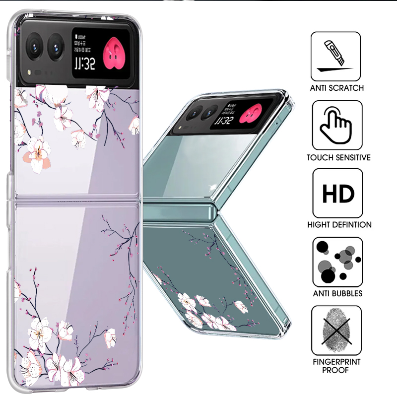 White Flowers Pattern Phone Ca - Phone Cases Motorola recension och pris