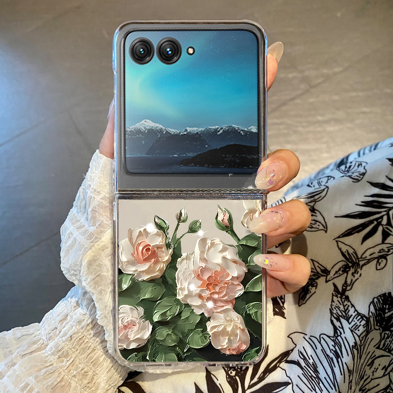 White Flowers Pattern Phone Ca - Phone Cases Motorola recension och pris