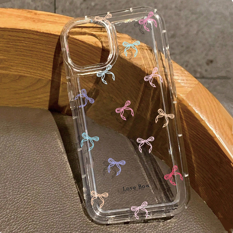 Colorful Bow Print Clear Case  - Phone Cases Dior recension och pris