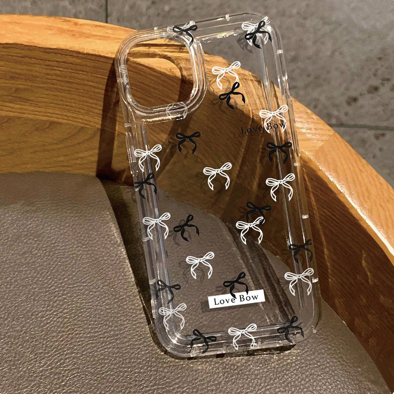 Colorful Bow Print Clear Case  - Phone Cases Dior recension och pris