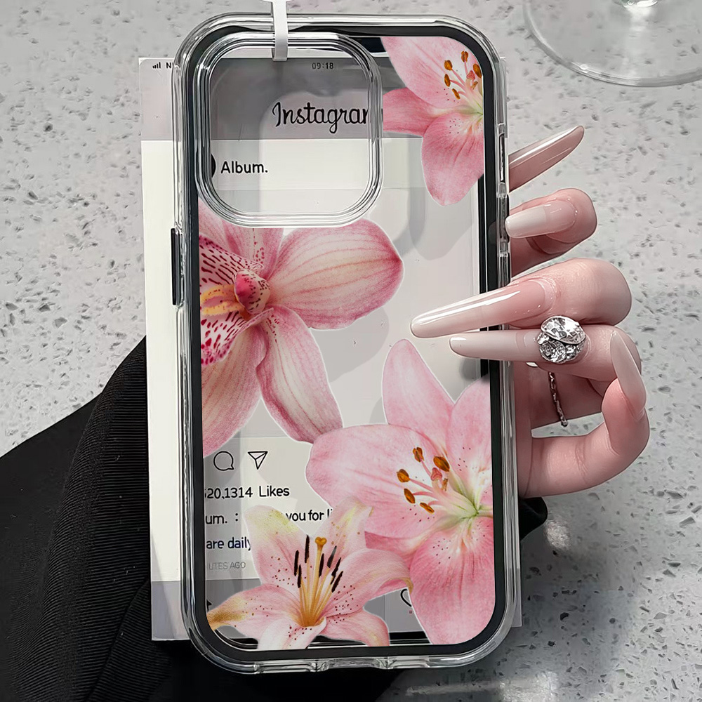 Pink Lily Flower Clear Phone C - Phone Cases Iphone 17 Pro Max recension och pris