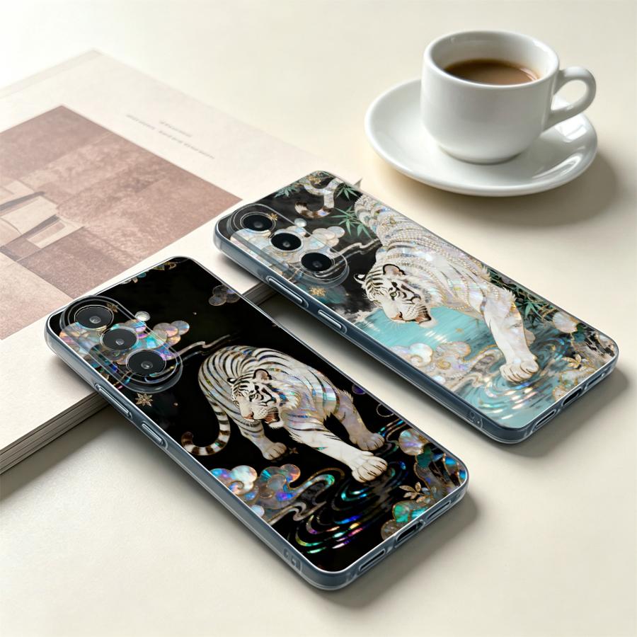 White Tiger Case for Samsung G - Phone Cases Samsung A14 recension och pris