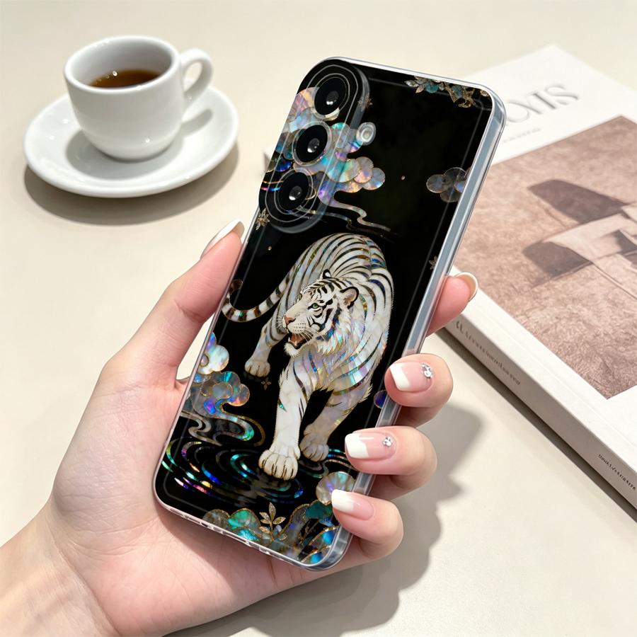 White Tiger Case for Samsung G - Phone Cases Samsung A14 recension och pris