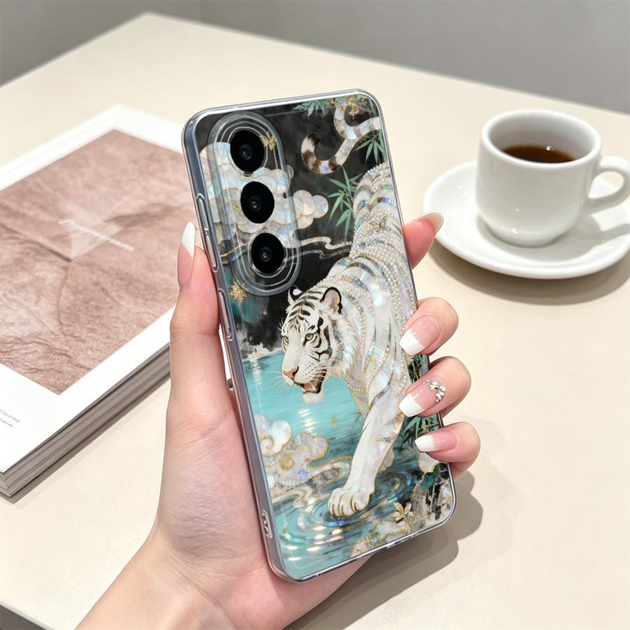 White Tiger Case for Samsung G - Phone Cases Samsung A14 recension och pris