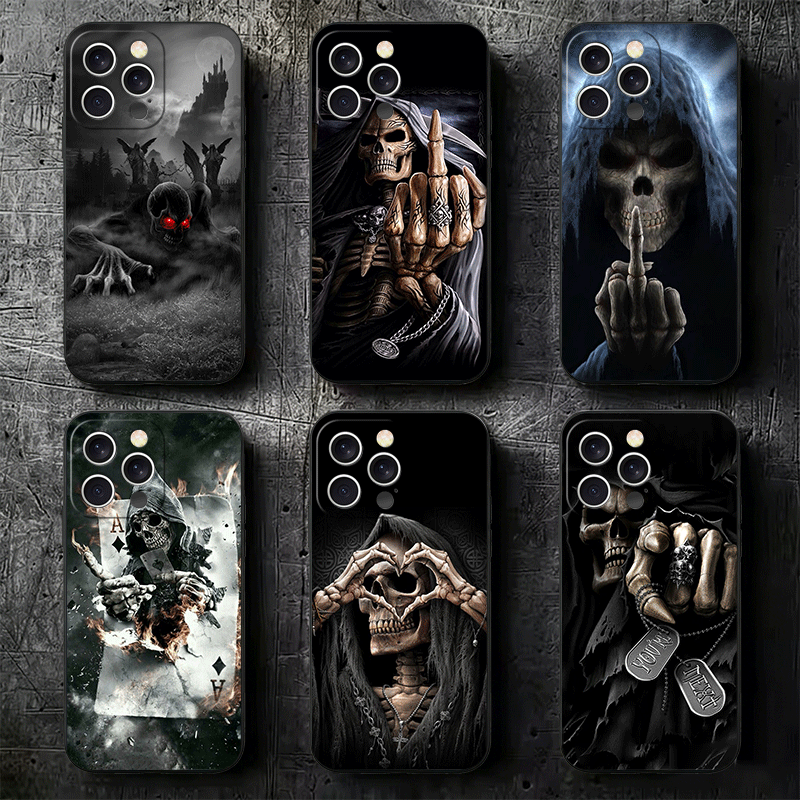 Grim Reaper Skeleton Funny Sty - Phone Cases Quirky recension och pris