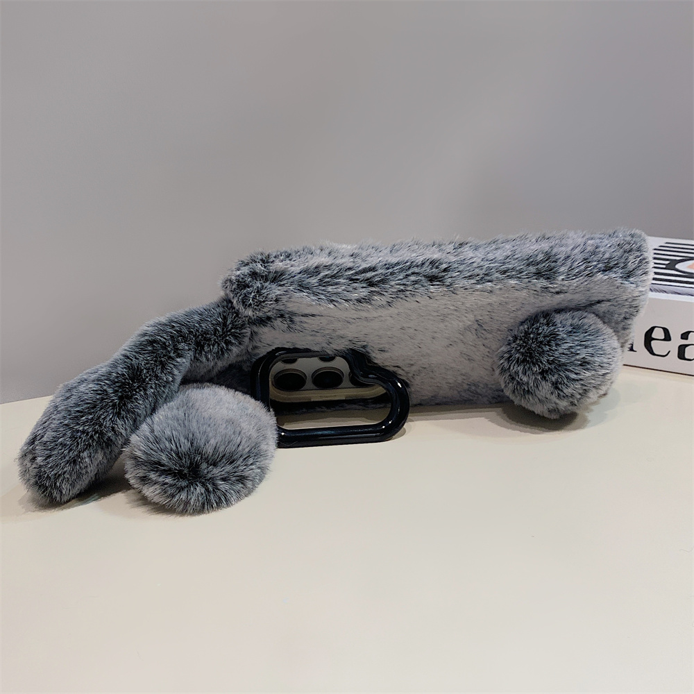 Cute Rabbit Ears Fluffy Stand  - Phone Cases With Stand recension och pris