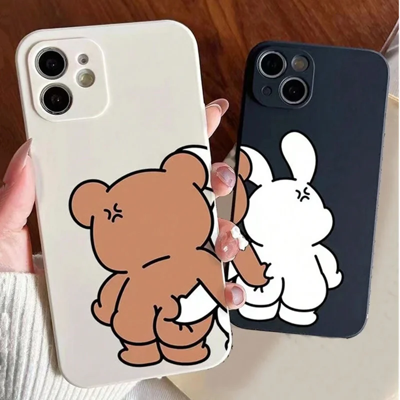 Funny Couple Cartoon Rabbit Be - Phone Cases Quirky recension och pris