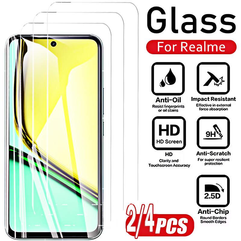 2/4PCS Front Tempered Glass fo - Realme C67 recension och pris