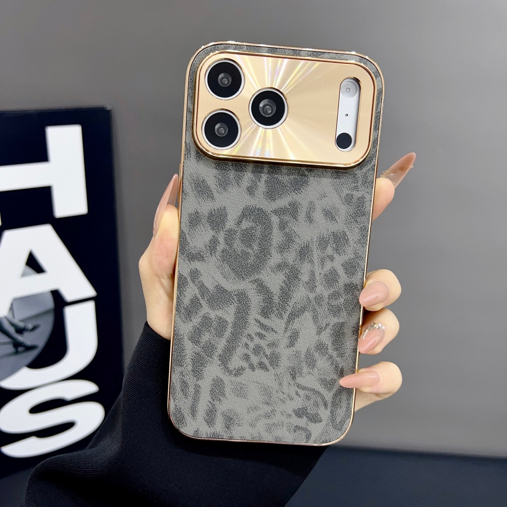 Luxury Matte PU Leopard Print  - Luxury Plating Case recension och pris