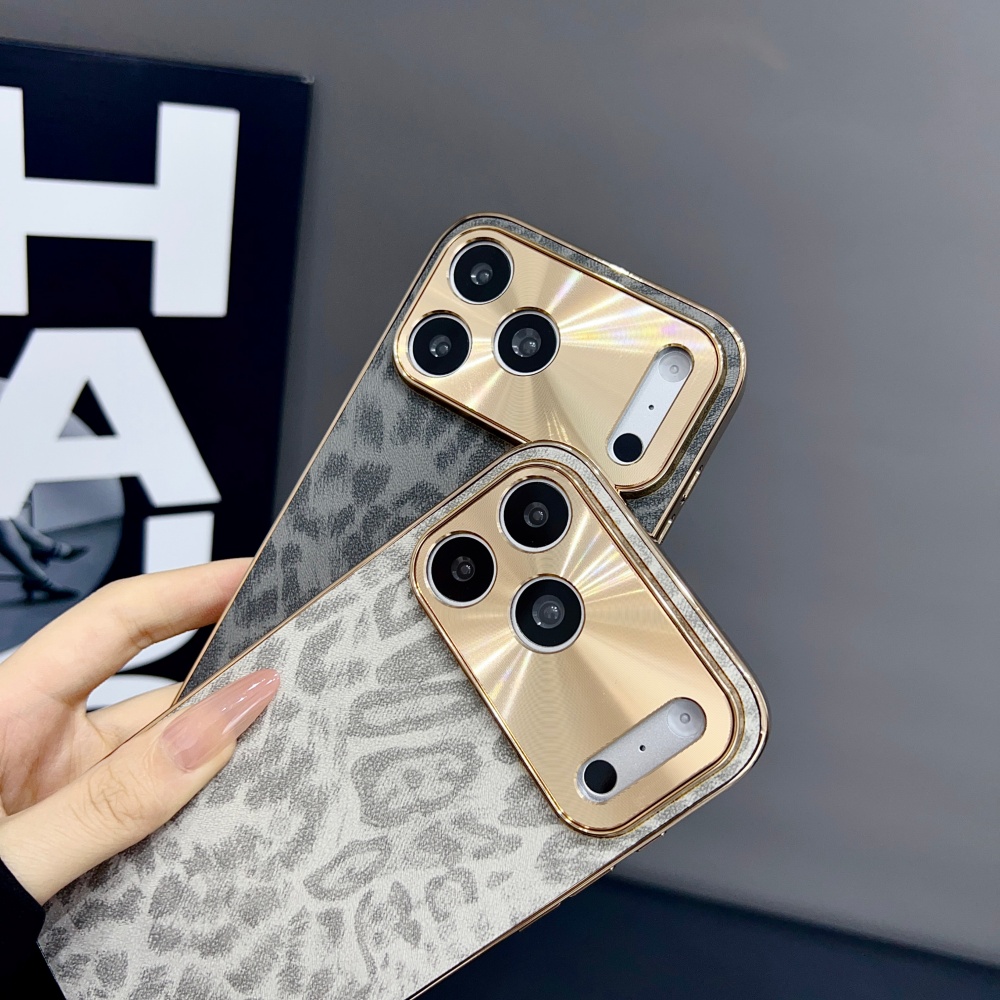 Luxury Matte PU Leopard Print  - Luxury Plating Case recension och pris